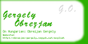 gergely obrezjan business card